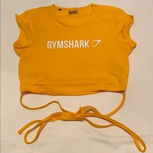 Gymshark Ribbon Capped Sleeve Crop- Yellow